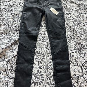 Saks Fifth Avenue Sienna Brown Moto Leggings